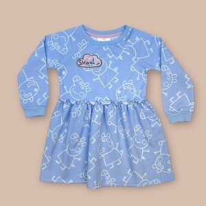 [KID] Peppa Pig Toddler Dress 2T Blue & Pink | Toys R Us | Playdate Outfit
